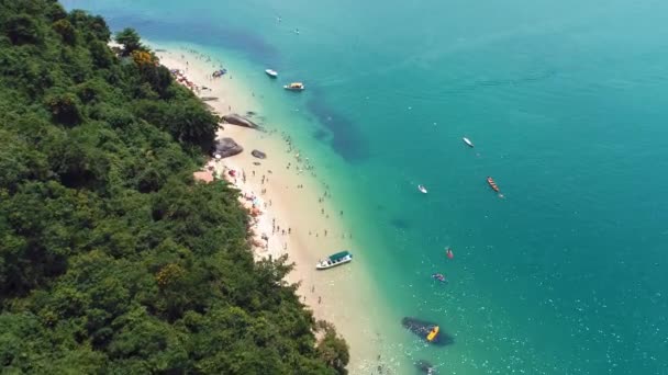 Scena Turystyczna Letniego Krajobrazu Plaży Środowisko Tropikalne Podróże Wakacyjne Relaksująca — Wideo stockowe
