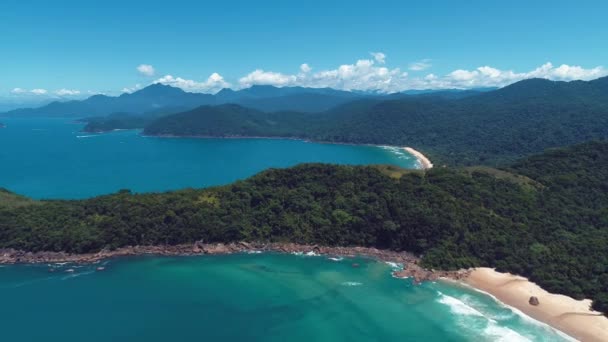 Paraty Bay Water Brazilia Scena Călătorie Peisajului Plajă Vară Mediu — Videoclip de stoc