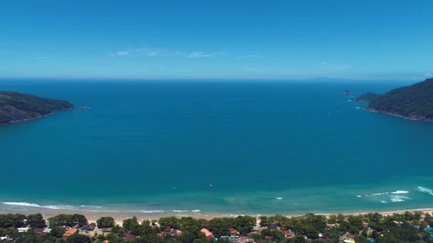 Paraty Beach Brazylia Scena Turystyczna Letniego Krajobrazu Plaży Środowisko Tropikalne — Wideo stockowe