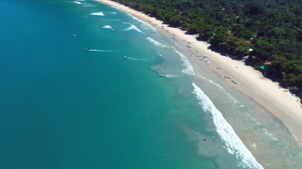 Reiseszene Einer Sommerlichen Strandlandschaft Tropische Umgebung Freien Urlaubsreisen Entspannungslandschaft Reiseziel — Stockvideo