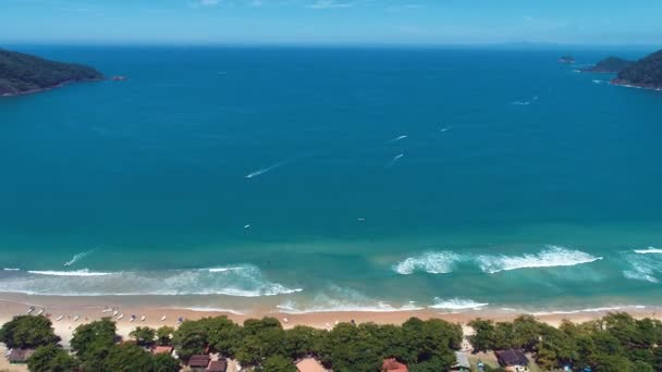 Paraty Strand Reisbestemming Brazilië Strand Scène Van Zomer Landschap Tropische — Stockvideo