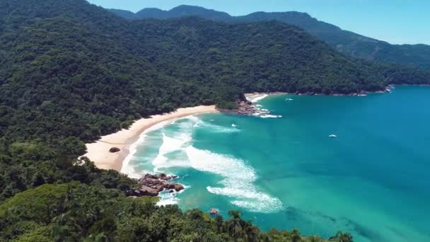 Paraty Sahili Brezilya Yaz Plajı Manzarasının Seyahat Sahnesi Açık Hava — Stok video