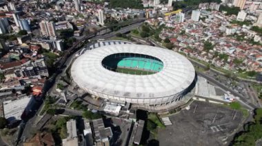 Bahia Brezilya 'nın Salvador eyaletinin şehir manzarası. Arena Spor Merkezi Turizm Şehri. Kuzeydoğu Brezilya. Tatiller seyahat eder. Tropikal hedef.