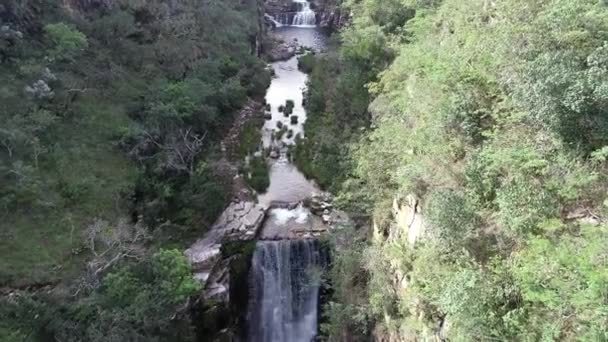 Cascadas Laguna Del Capitolio Hito Turístico Minas Gerais Brasil Famosa — Vídeo de stock