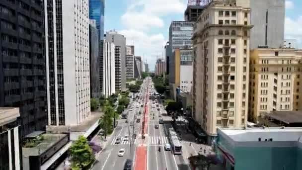 Innenstadt Von Sao Paulo Brasilien Mehr Als Sehenswürdigkeiten Der Stadt — Stockvideo