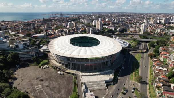 Krajobraz Miasta Salvador Stan Bahia Brazylia Arena Centrum Sportowe Miasta — Wideo stockowe