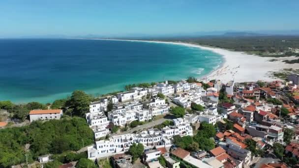 Água Azul Turquesa Cidade Costeira Lagos Região Turismo Região Referência — Vídeo de Stock