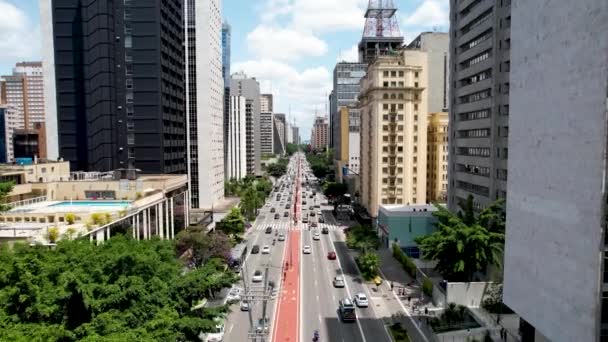 Enjoy Aerial View More Tourism Landmarks Brazilian Capitals Cities Sao — стоковое видео