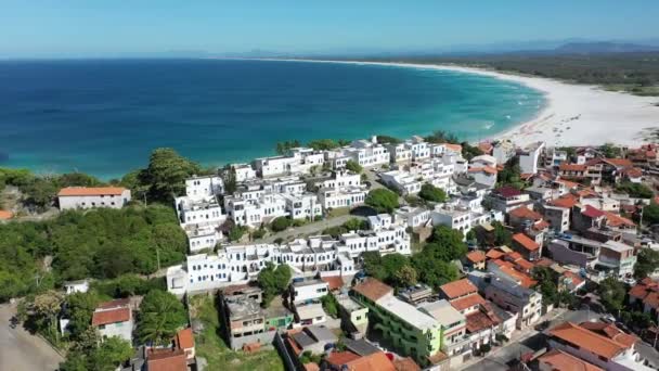 Peisaj Pașnic Orașului Coastă Regiunii Lakes Din Rio Janeiro Brazilia — Videoclip de stoc