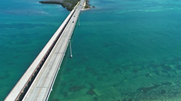 Panorama Landschap Van Prachtige Eilanden Florida Keys Archipel Florida Verenigde — Stockvideo
