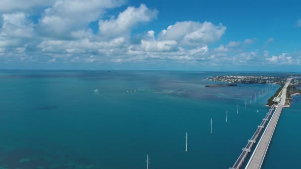Пейзаж Потрясающих Островов Архипелага Флорида Кейс Флорида Сша Тропический Горизонт — стоковое видео