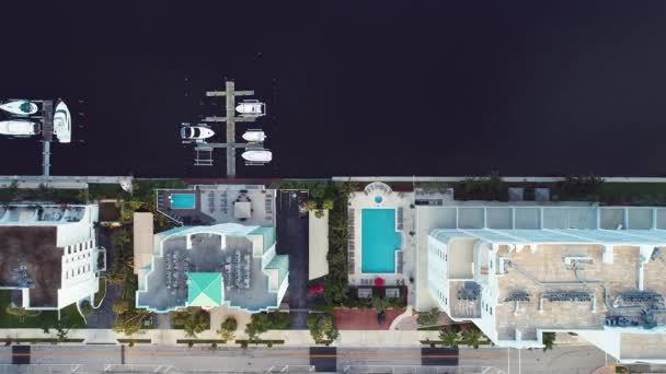 Panning Wide Stunning Landscape Famous Coast City Miami Spojené Státy — Stock video