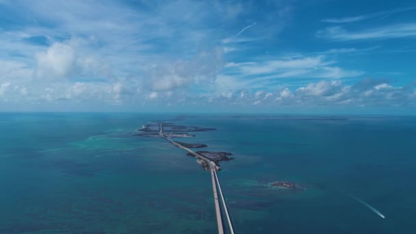 Panning Ampla Paisagem Ilhas Deslumbrantes Arquipélago Florida Keys Florida Estados — Vídeo de Stock