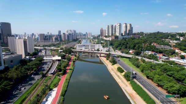 Estrada Famosa Rodovia Pinheiros Centro Cidade São Paulo Brasil Distrito — Vídeo de Stock