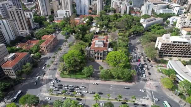 Centrum Belo Horizonte Minas Gerais Brazílie Letecká Krajina Památek Historického — Stock video