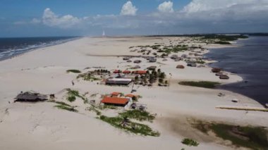 Lencois Maranhenses Maranhao Brezilya. Tatil gezisi için tropik bir manzara. Kuzeydoğu Brezilya. Uluslararası seyahat yerleri.