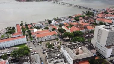 Sao Luis Maranhao Brezilya şehir merkezi. Kuzeydoğu Brezilya. Başkent Maranhao 'nun tarihi binaları geniş bir alana yayılmış durumda. Turizm simgesi. Seyahat hedefi.