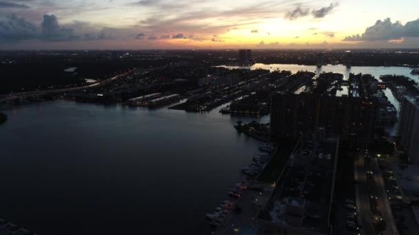 Paisagem Aérea Paisagem Pacífica Famosa Cidade Costeira Miami Estados Unidos — Vídeo de Stock