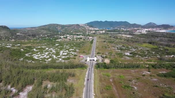 Água Azul Turquesa Cidade Costeira Lagos Região Turismo Região Referência — Vídeo de Stock