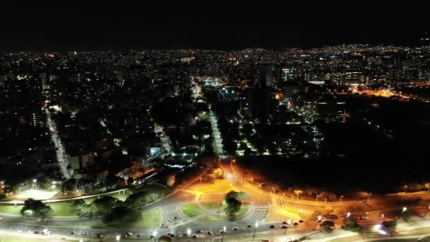 Paesaggio Notturno Del Centro Porto Alegre Brasile Rio Grande Sul — Video Stock