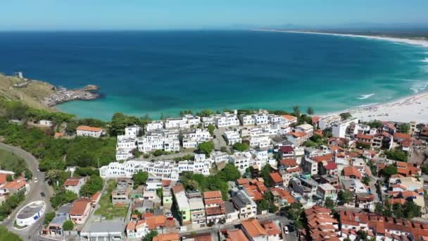 Paisagem Tranquila Litoral Cidade Lagos Região Rio Janeiro Brasil Destinos — Vídeo de Stock