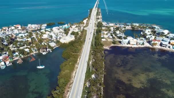 Panoramique Large Paysage Superbes Îles Florida Keys Archipel Floride États — Video