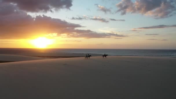 Kolorowe Zachody Słońca Niebo Słynnej Plaży Jericoacoara Stan Ceara Brazylia — Wideo stockowe