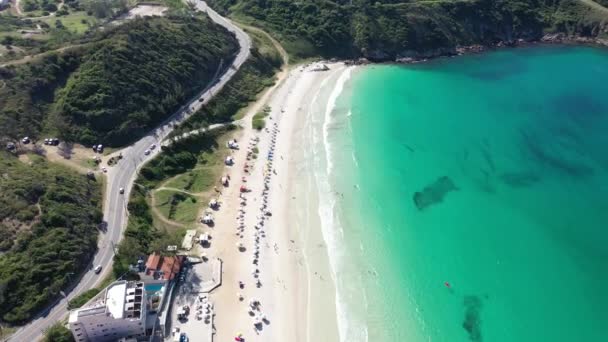 Superbe Eau Caribéenne Ville Côtière Région Des Lacs Rio Janeiro — Video