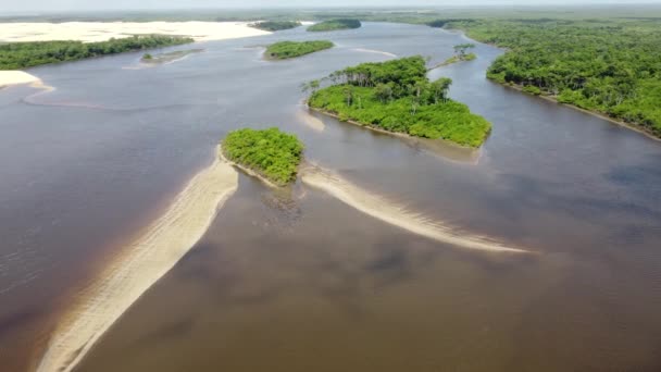 Dunas Arena Lagunas Agua Lluvia Paraíso Del Noreste Brasileño Destinos — Vídeos de Stock