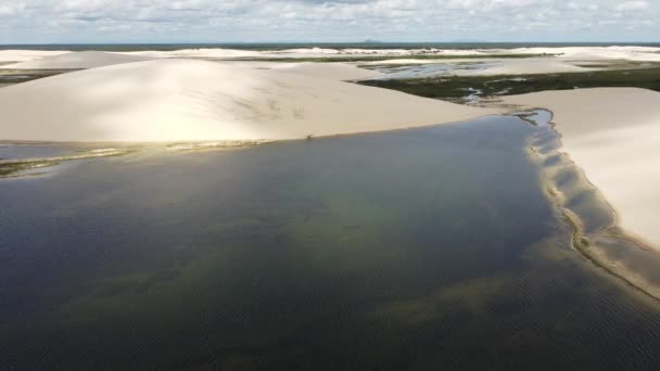 Жерикоакоара Сеара Бразилия Воздушный Ландшафт Тропических Пляжных Пейзажей Отдыха Назначения — стоковое видео