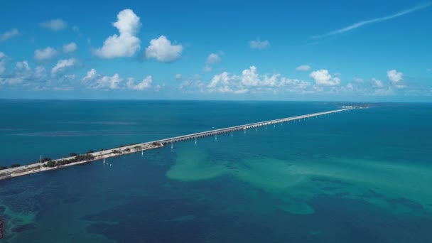 Panning Wide Landscape Stunning Islands Florida Keys Souostroví Florida Spojené — Stock video