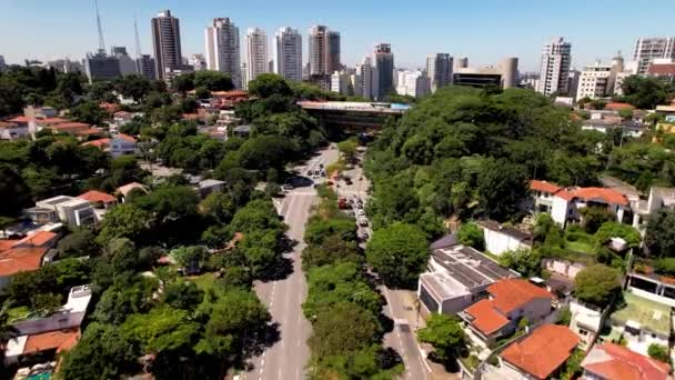 Sumare Avenue Centru Sao Paula Brazílie Ohromující Krajina Turistické Památky — Stock video