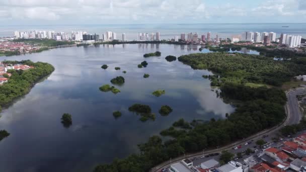 Panoramique Large Paysage Bâtiments Historiques Capitale Maranhao Centre Ville Sao — Video