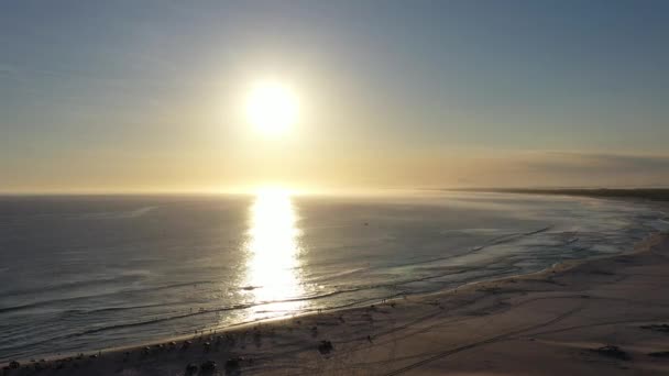 Puesta Sol Aguas Turquesas Ciudad Costera Región Los Lagos Región — Vídeo de stock