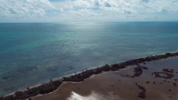 Panning Breed Landschap Van Prachtige Eilanden Florida Keys Archipel Florida — Stockvideo