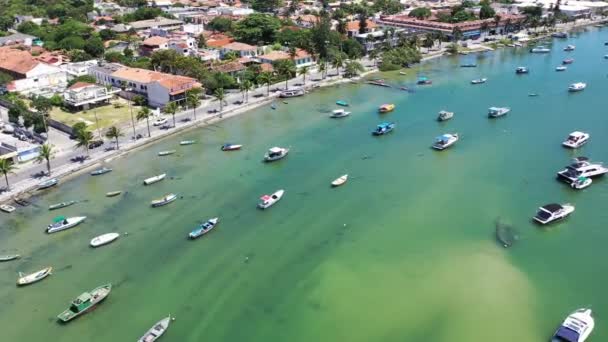 Rio Janeiro Brezilya Nın Sahil Bölgesi Nin Çarpıcı Karayip Suları — Stok video