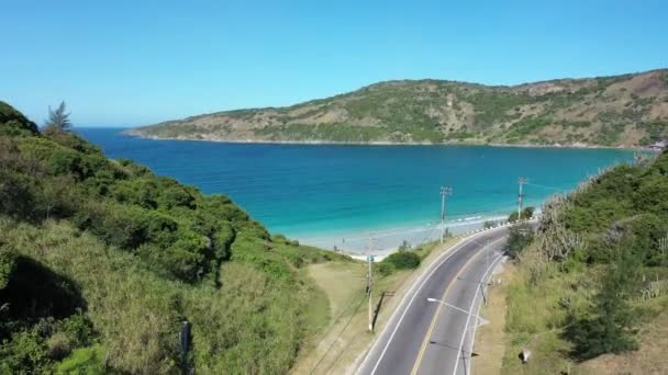 Rio Janeiro Brezilya Nın Sahil Bölgesi Nin Çarpıcı Karayip Suları — Stok video