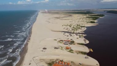 Lencois Maranhenses Maranhao Brezilya. Tatil gezisi için tropik bir manzara. Kuzeydoğu Brezilya. Uluslararası seyahat yerleri.