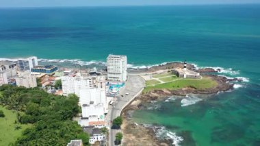 Salvador Bahia Brezilya. Tropik seyahat rotası. Ünlü küresel seyahat merkezleri. Brezilya 'nın kuzeydoğusunda tropik seyahat yerleri.