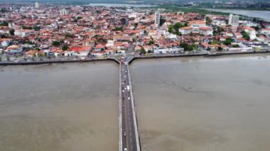 Başkent Maranhao 'nun tarihi binaları geniş bir alana yayılmış durumda. Sao Luis Maranhao Brezilya şehir merkezi. Kuzeydoğu Brezilya. Turizm simgesi. Seyahat hedefi.
