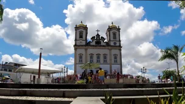 Eglise Bonfim Centre Ville Salvador Bahia Brésil Bâtiments Historiques Carte — Video