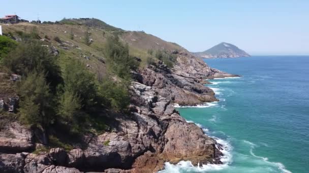 Paisaje Pacífico Ciudad Costera Región Los Lagos Río Janeiro Brasil — Vídeos de Stock