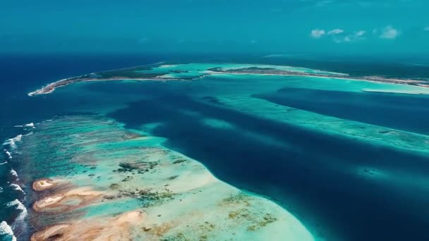카리브해 청록색 흐르는 아름다운 풍경을 감상하는 것이다 카리브해의 목적지 Los — 비디오