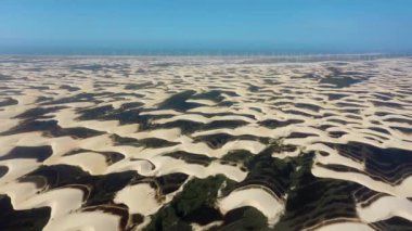 Lencois Maranhenses Maranhao Brezilya. Tatil gezisi için tropik bir manzara. Kuzeydoğu Brezilya. Uluslararası seyahat yerleri.
