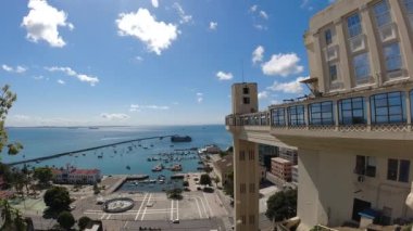 Salvador Bahia Brezilya şehir merkezi. Turizm kartpostalındaki tarihi binalar. Şehrin tarihsel merkezi. Seyahat güzergahı. Tatil gezisi.
