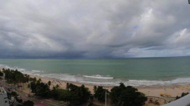 Zaman aşımı plajı. Tropik bir manzara. Yaz seyahatleri. Recife Pernambuco Brezilya.