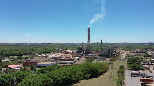Komínový Toxický Plynový Kouř Znečištění Ovzduší Kouřem Komína Továrního Průmyslu — Stock video