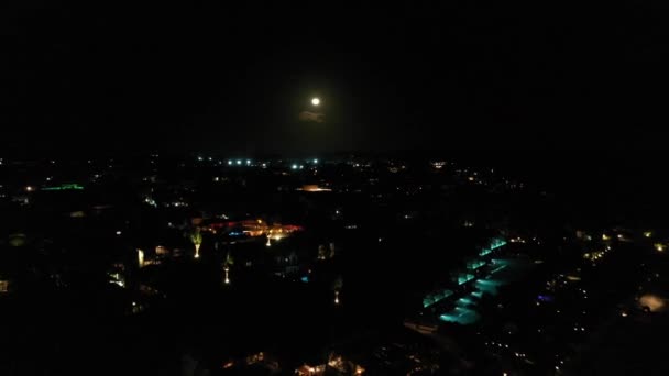 Nocny Krajobraz Historycznego Centrum Jericoacoara Brazylia Kolorowe Nocne Krajobrazy Niektórych — Wideo stockowe