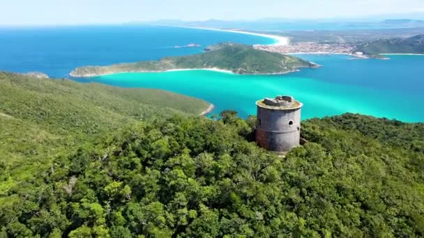 Rio Janeiro Brezilya Nın Sahil Bölgesi Nin Çarpıcı Karayip Suları — Stok video