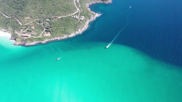 Impressionante Água Caribenha Costa Lagos Região Rio Janeiro Brasil Caribbean — Vídeo de Stock